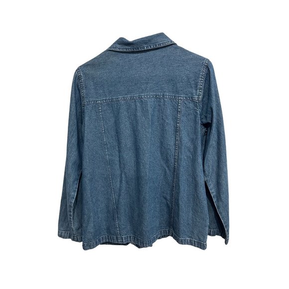 Vintage National Womens Embroidered Denim Button Up Jacket Floral Design Sz 8 - Picture 2 of 8